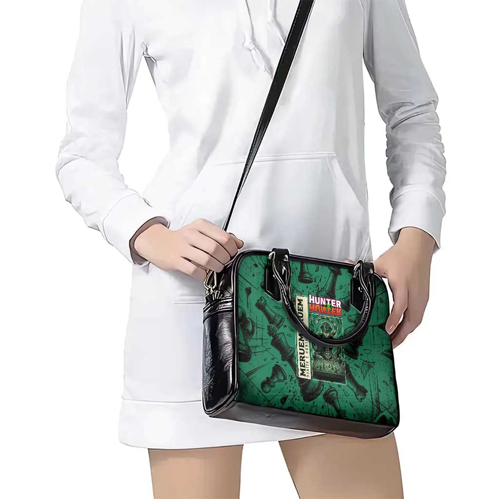Meruem Chess Theme Shoulder Handbag with Dark Aura and Strategic Anime Artwork Design - The Mazicc