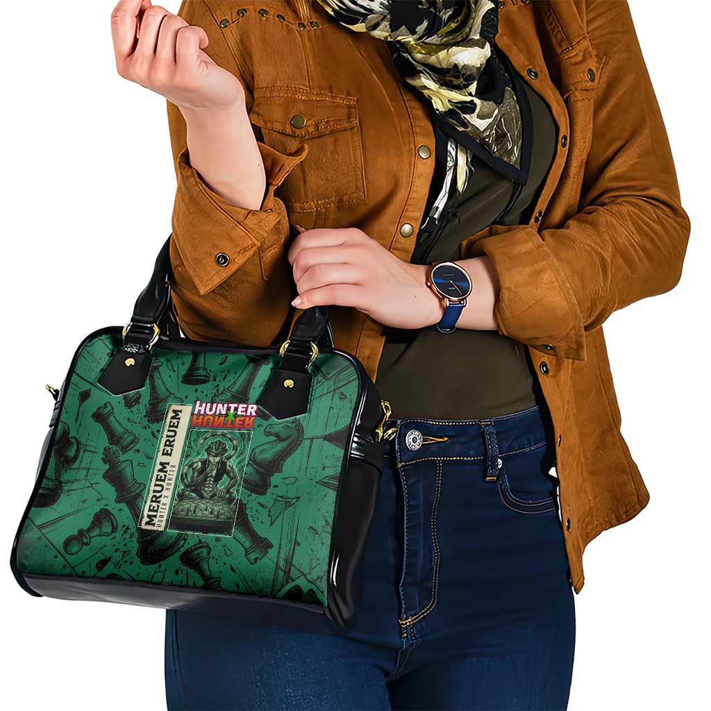 Meruem Chess Theme Shoulder Handbag with Dark Aura and Strategic Anime Artwork Design - The Mazicc