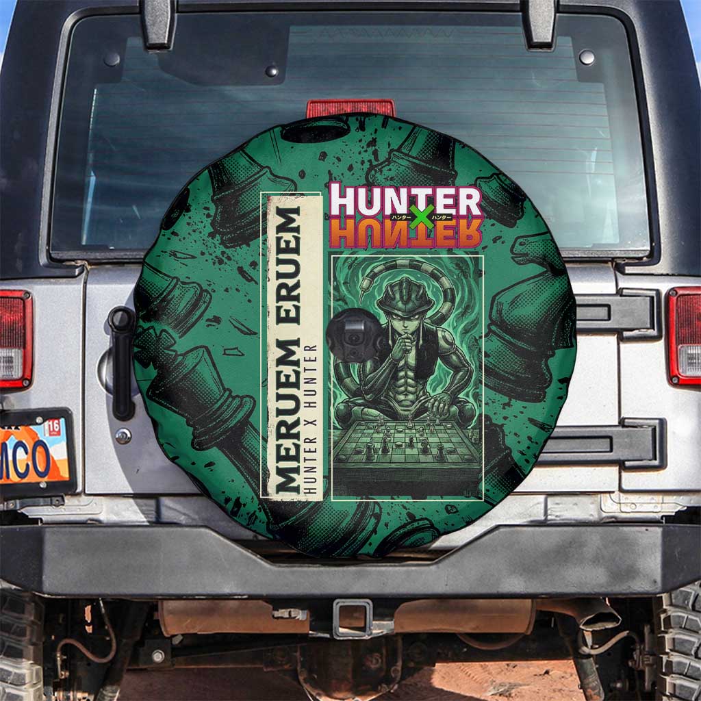 Meruem Chess Theme Spare Tire Cover with Dark Aura and Strategic Anime Artwork Design - The Mazicc