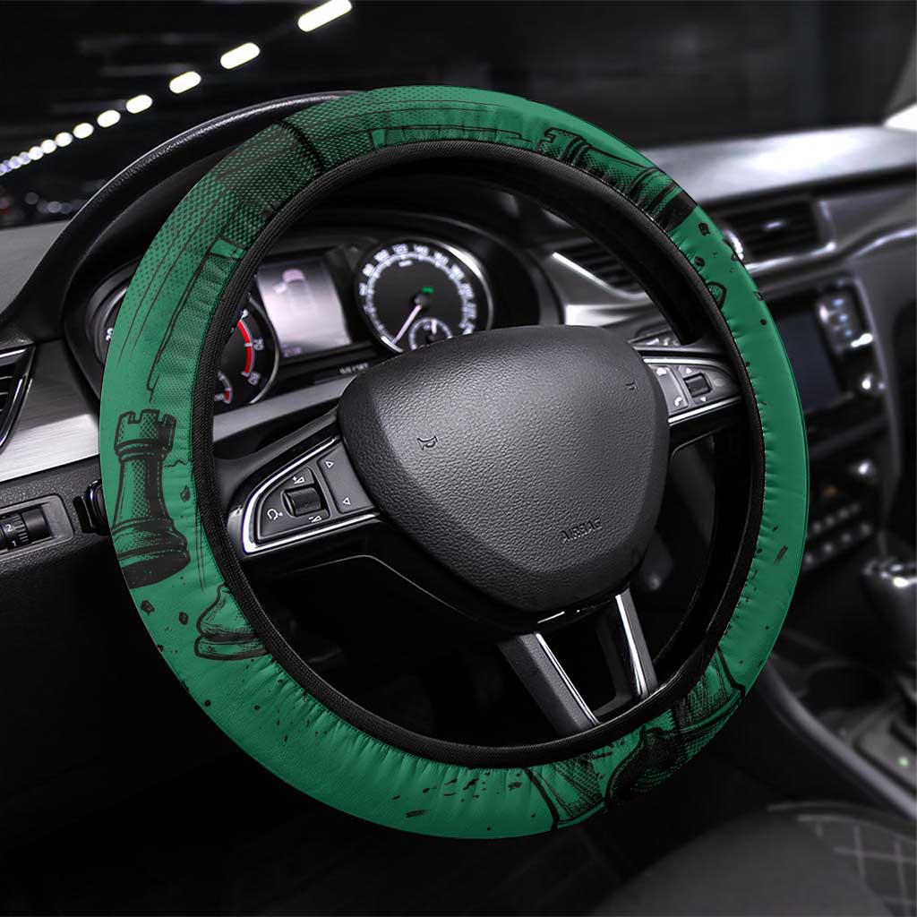Meruem Chess Theme Steering Wheel Cover with Dark Aura and Strategic Anime Artwork Design - The Mazicc