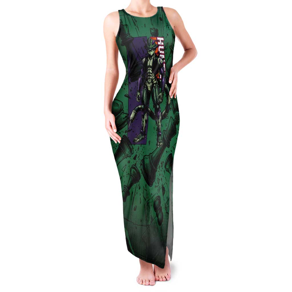 Meruem Chess Theme Tank Maxi Dress with Dark Aura and Strategic Anime Artwork Design - The Mazicc