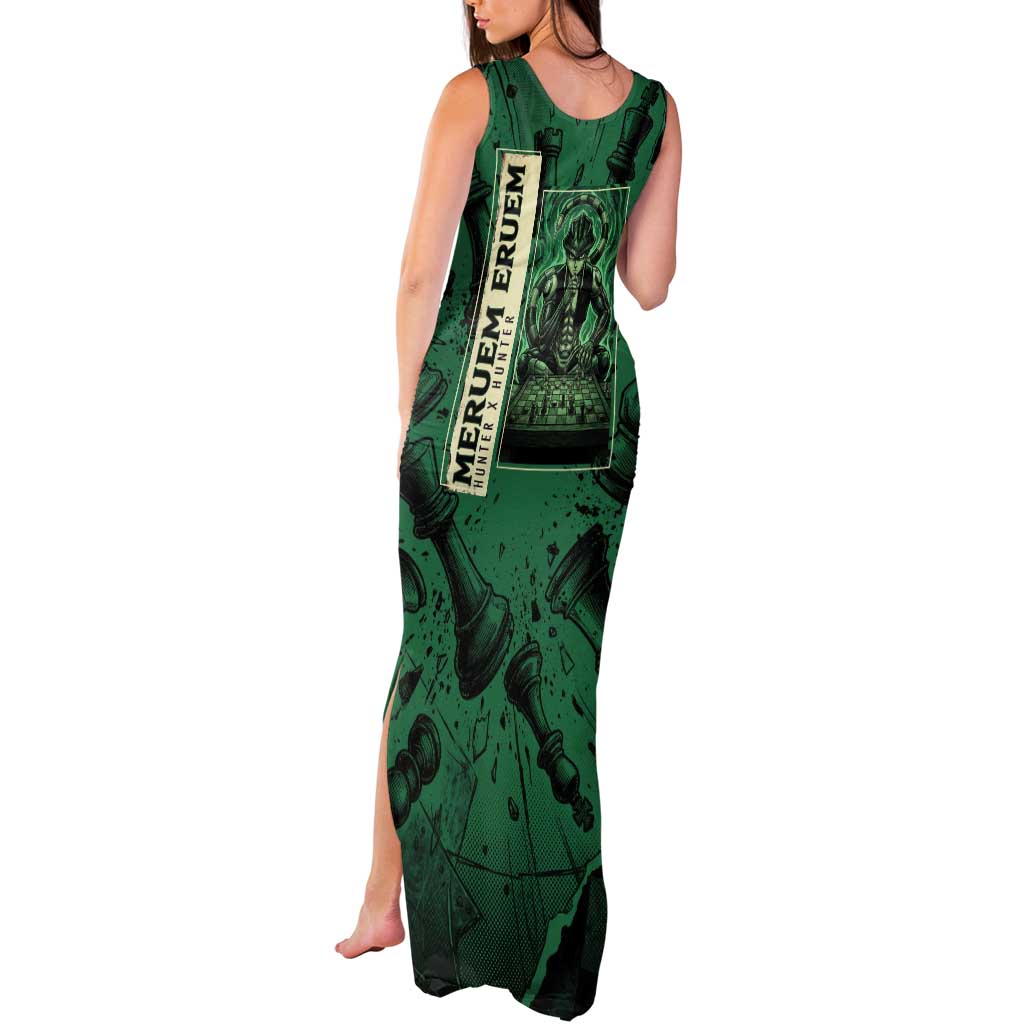 Meruem Chess Theme Tank Maxi Dress with Dark Aura and Strategic Anime Artwork Design - The Mazicc