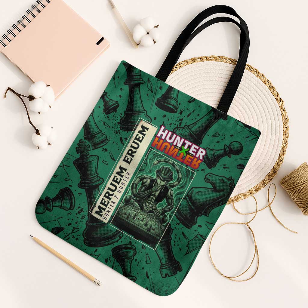 Meruem Chess Theme Tote Bag with Dark Aura and Strategic Anime Artwork Design - The Mazicc