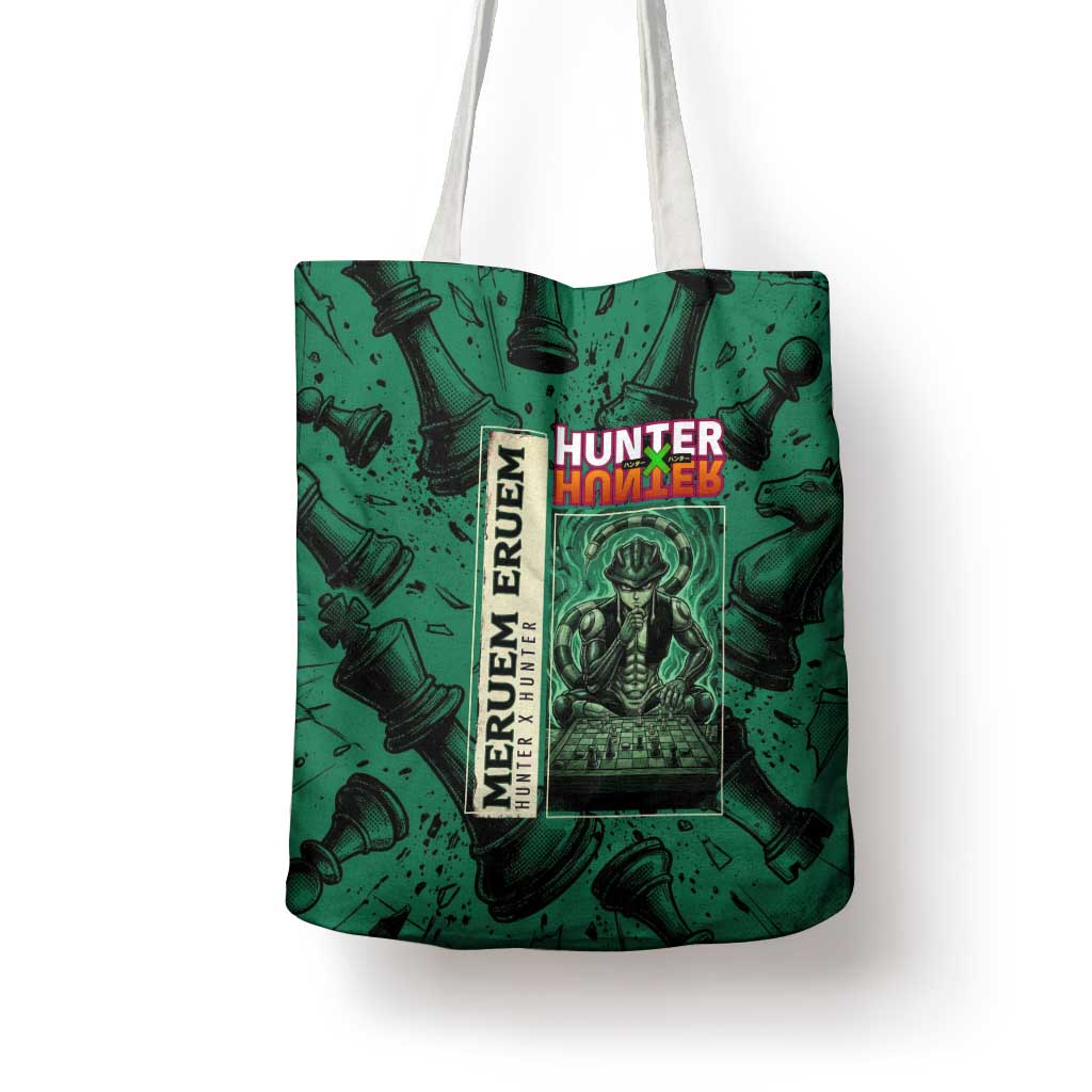 Meruem Chess Theme Tote Bag with Dark Aura and Strategic Anime Artwork Design - The Mazicc