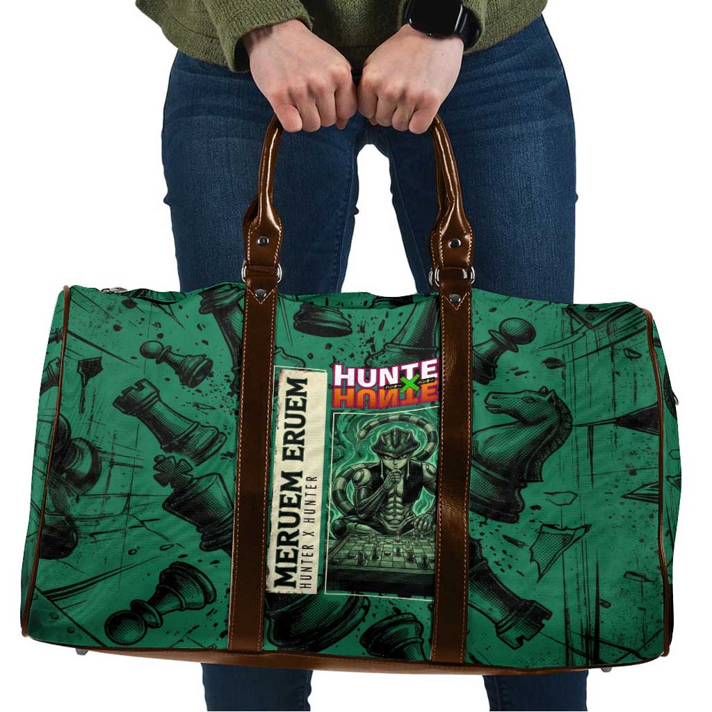 Meruem Chess Theme Travel Bag with Dark Aura and Strategic Anime Artwork Design - The Mazicc