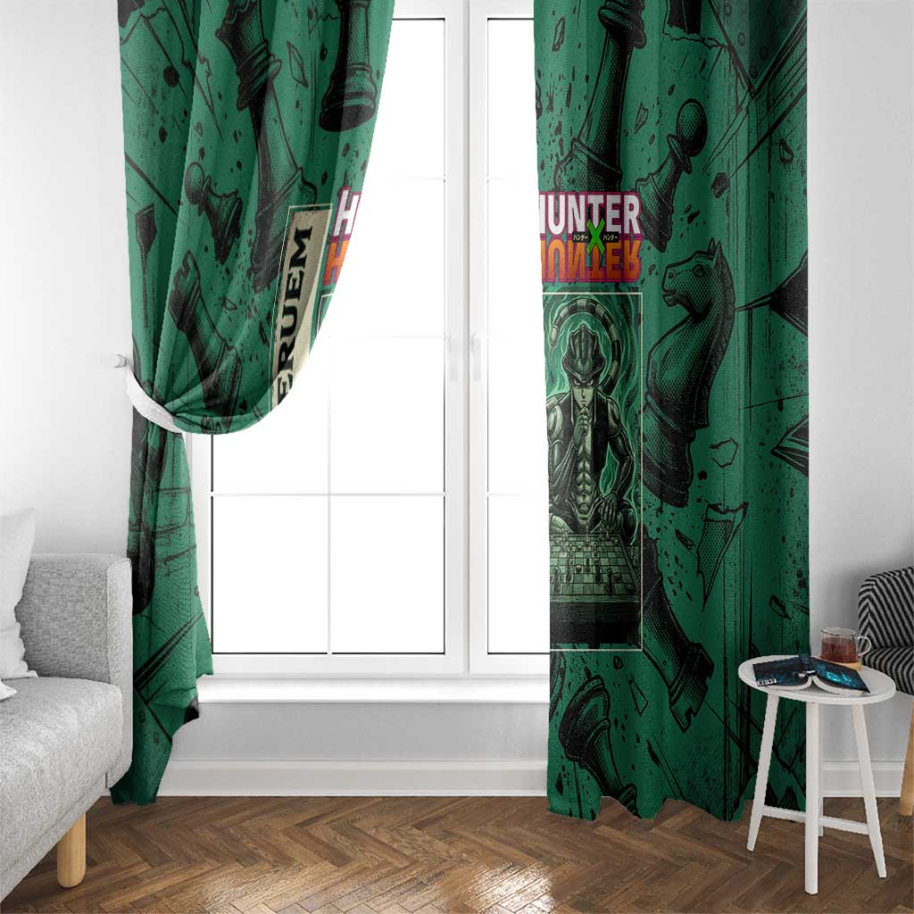 Meruem Chess Theme Window Curtain with Dark Aura and Strategic Anime Artwork Design - The Mazicc