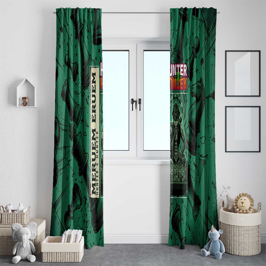 Meruem Chess Theme Window Curtain with Dark Aura and Strategic Anime Artwork Design - The Mazicc