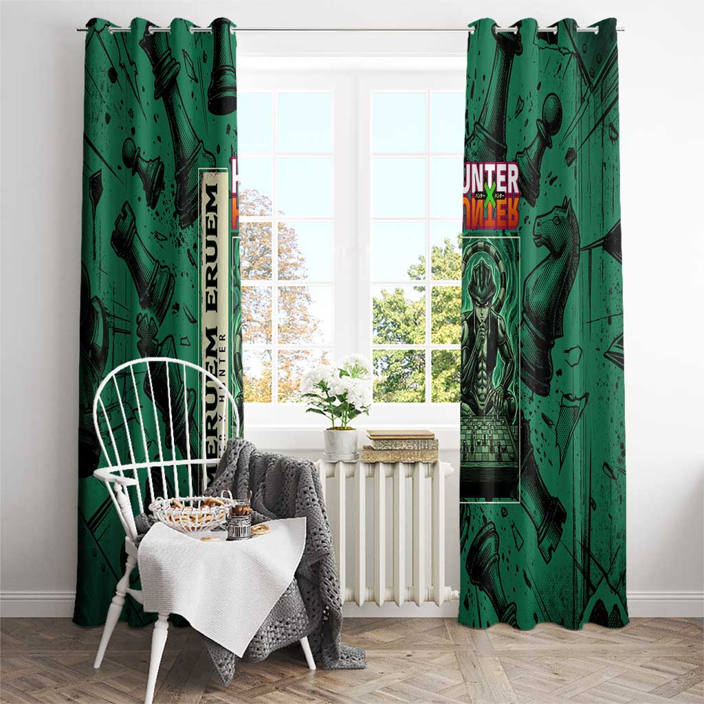 Meruem Chess Theme Window Curtain with Dark Aura and Strategic Anime Artwork Design - The Mazicc