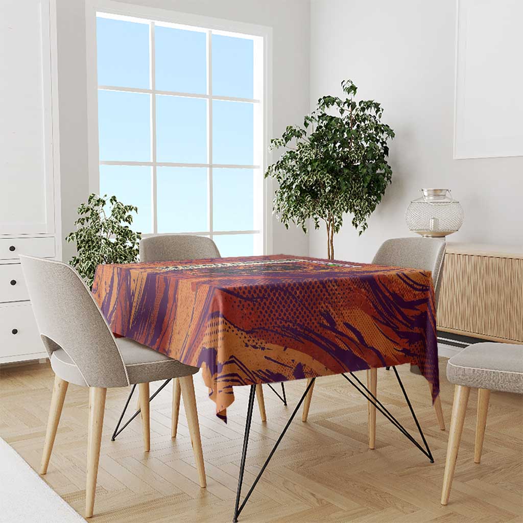 Feitan Portor Flame Aura Design Tablecloth with Sword Stance and Intense Anime Artwork - The Mazicc