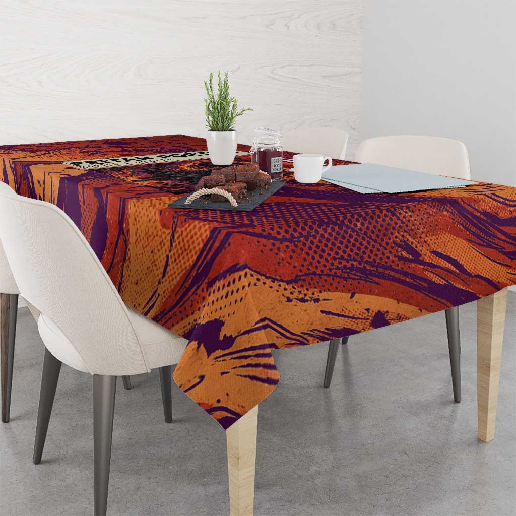Feitan Portor Flame Aura Design Tablecloth with Sword Stance and Intense Anime Artwork - The Mazicc