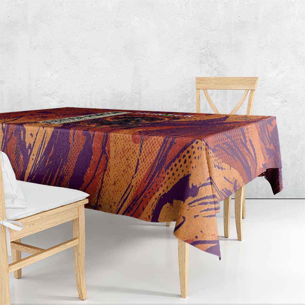 Feitan Portor Flame Aura Design Tablecloth with Sword Stance and Intense Anime Artwork - The Mazicc