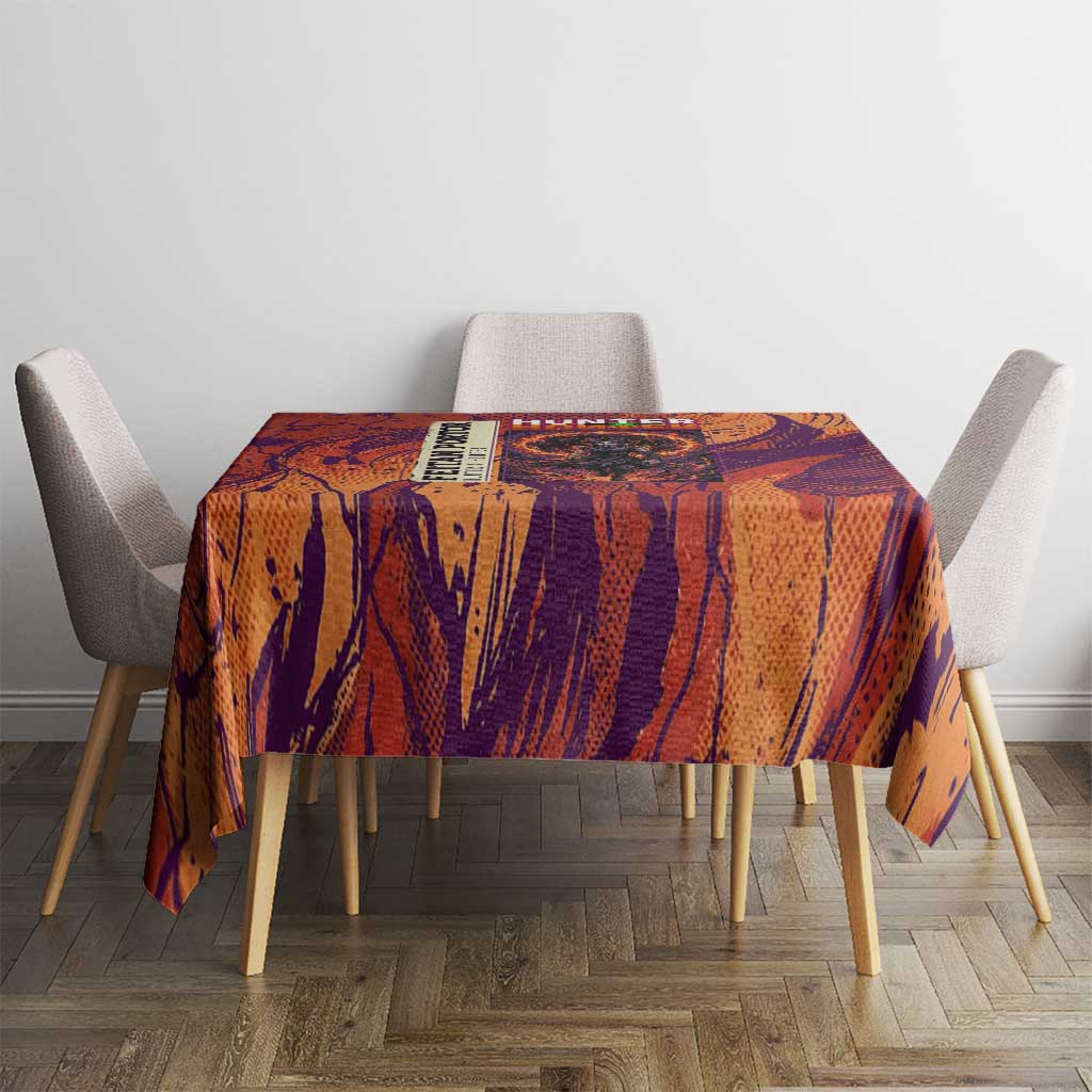 Feitan Portor Flame Aura Design Tablecloth with Sword Stance and Intense Anime Artwork - The Mazicc