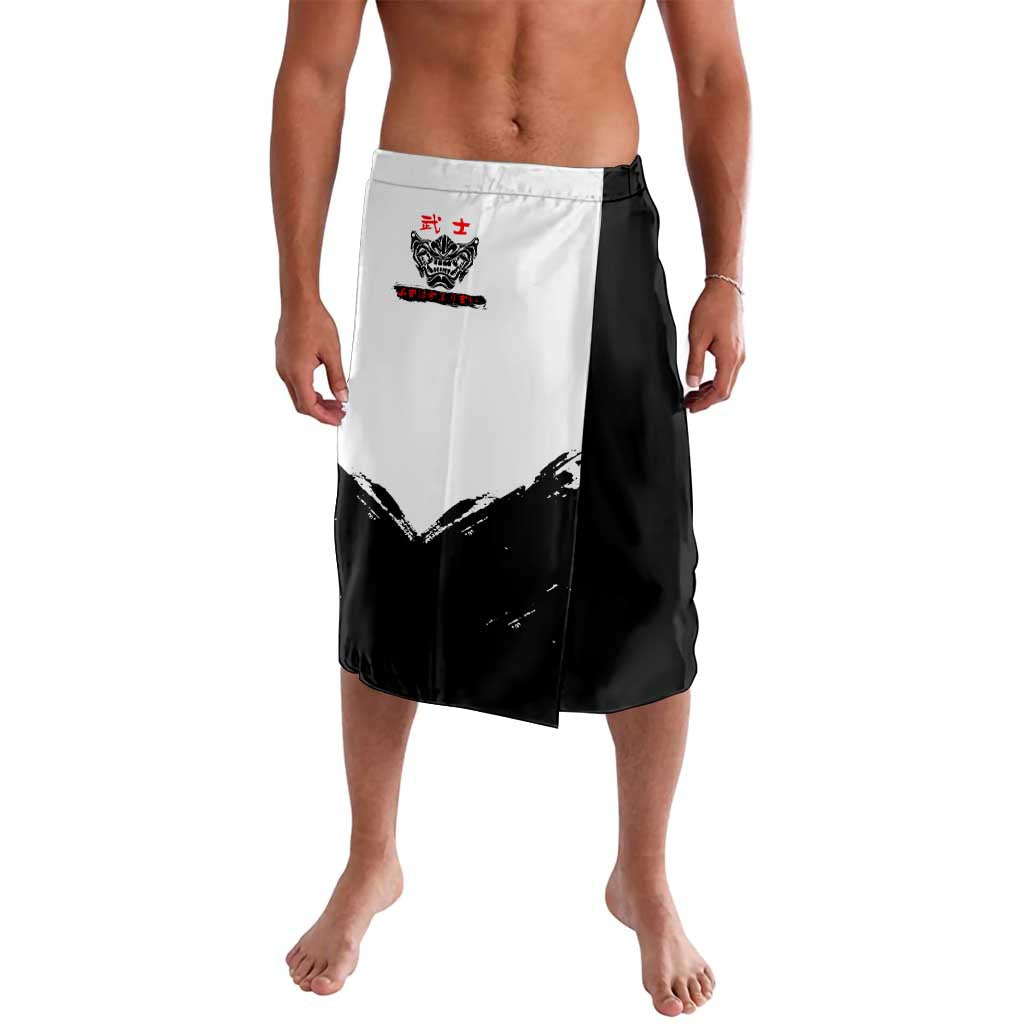 Sukuna Jujutsu Kaisen Samurai Aesthetic Lavalava with Katana, Red Kanji and Oni Mask Design - The Mazicc