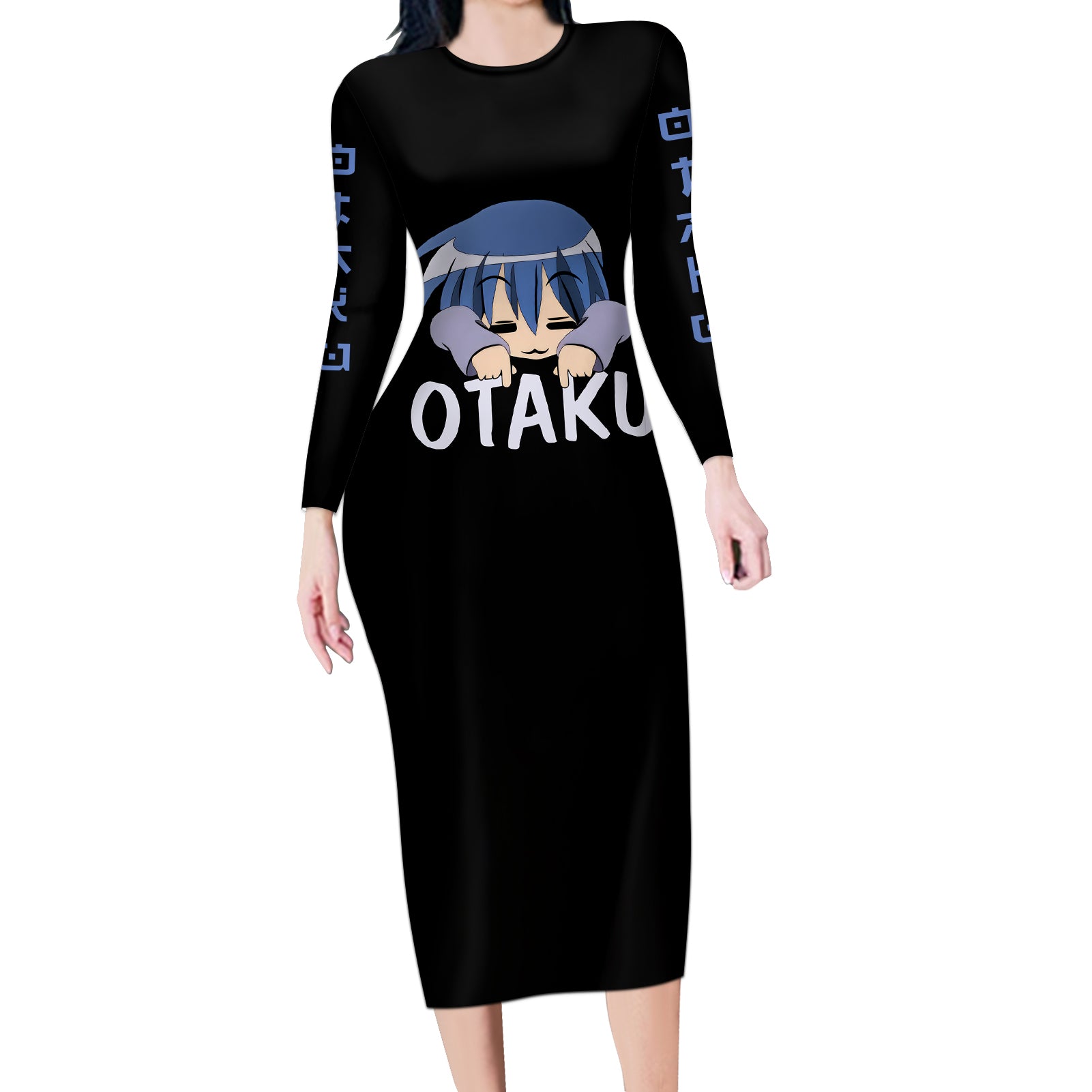 I'm An Otaku Long Sleeve Bodycon Dress