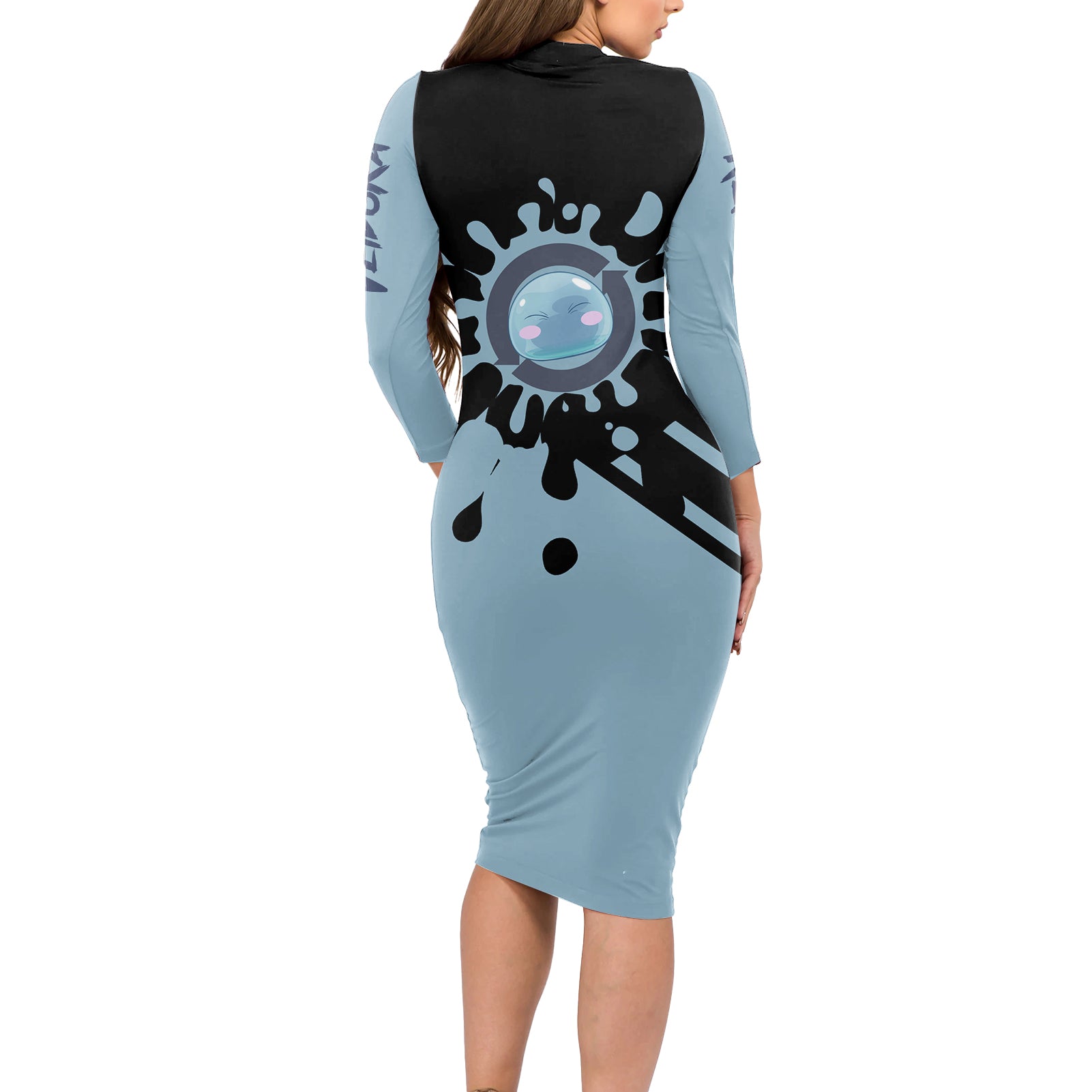 Veldora Storm Dragon Long Sleeve Bodycon Dress