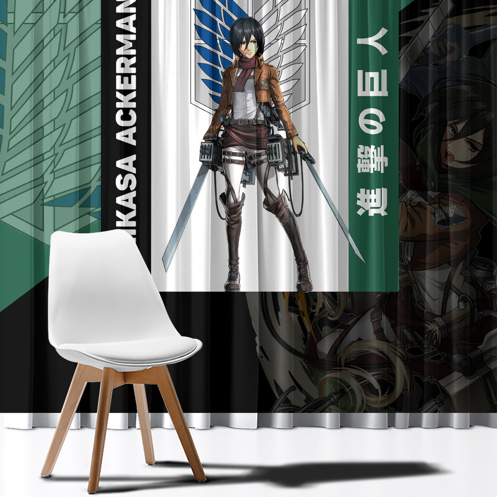Mikasa Ackerman Window Curtain