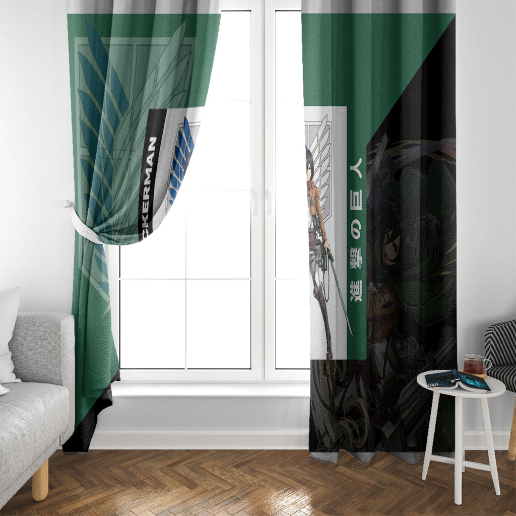 Mikasa Ackerman Window Curtain