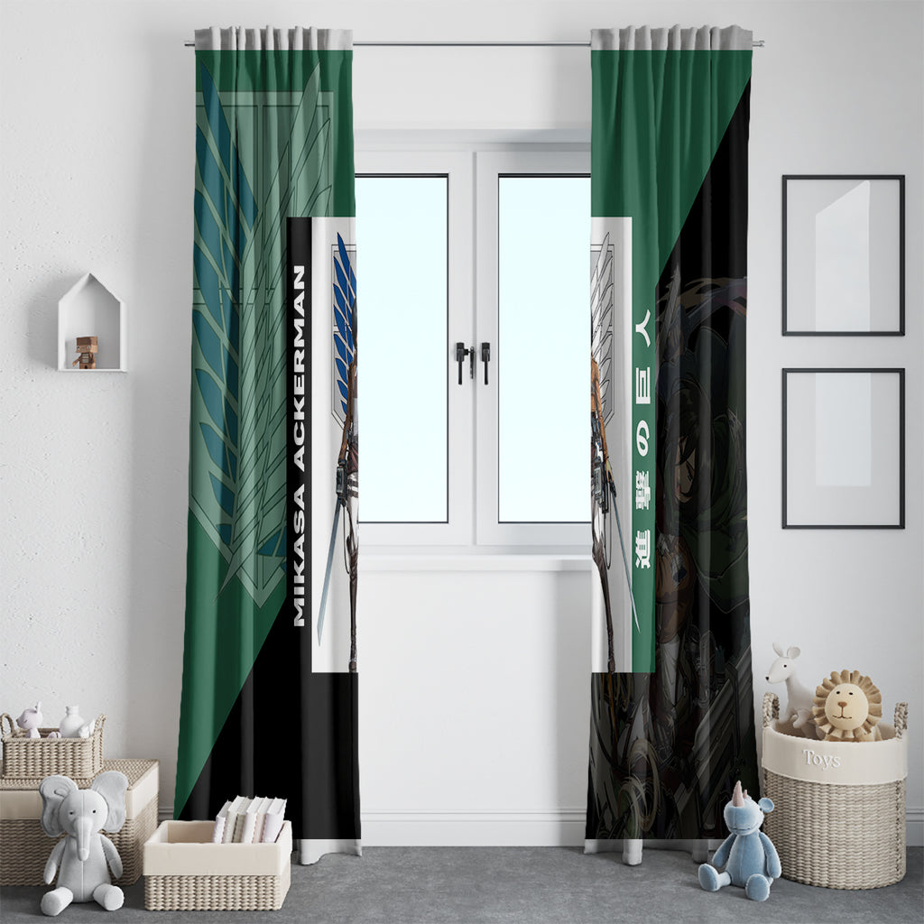Mikasa Ackerman Window Curtain