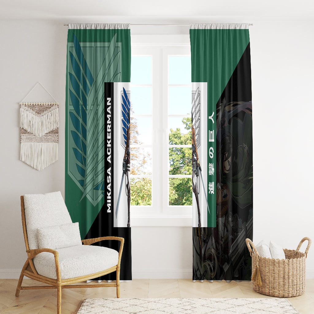 Mikasa Ackerman Window Curtain