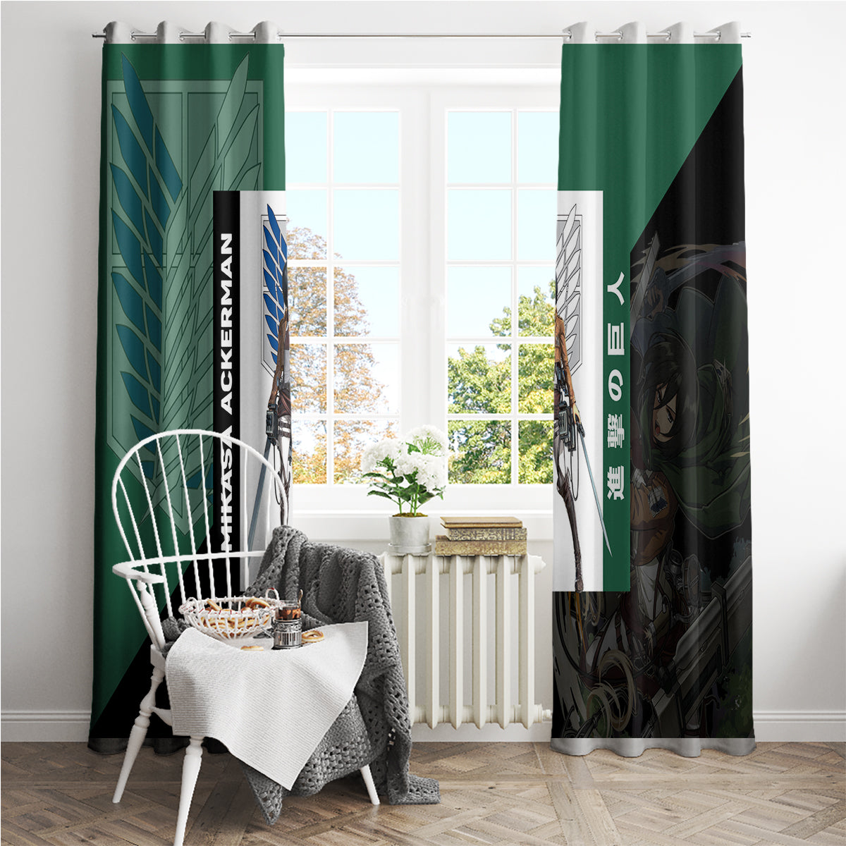 Mikasa Ackerman Window Curtain