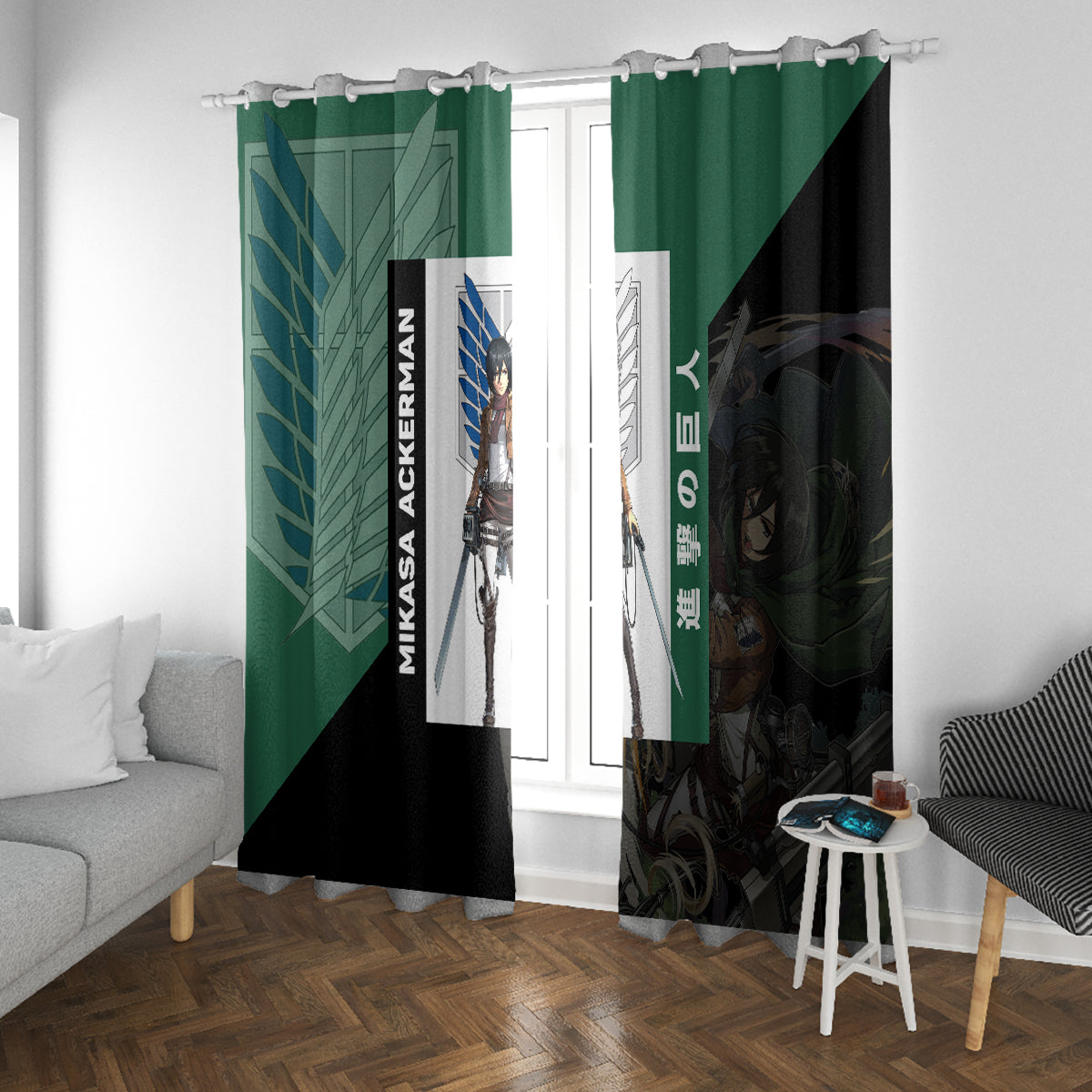 Mikasa Ackerman Window Curtain