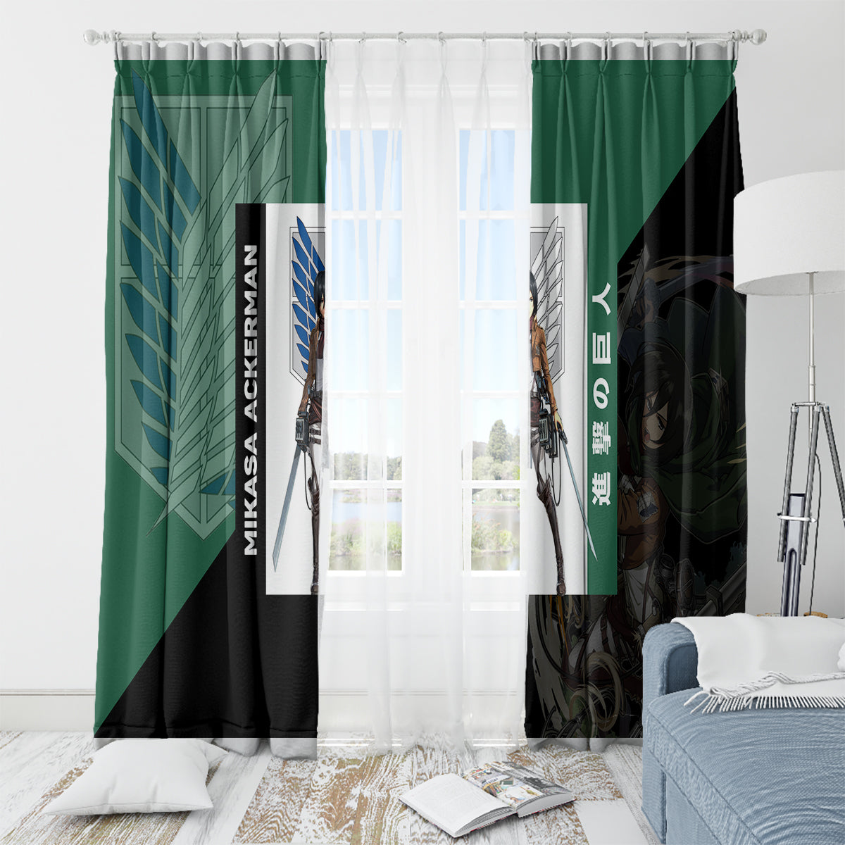 Mikasa Ackerman Window Curtain