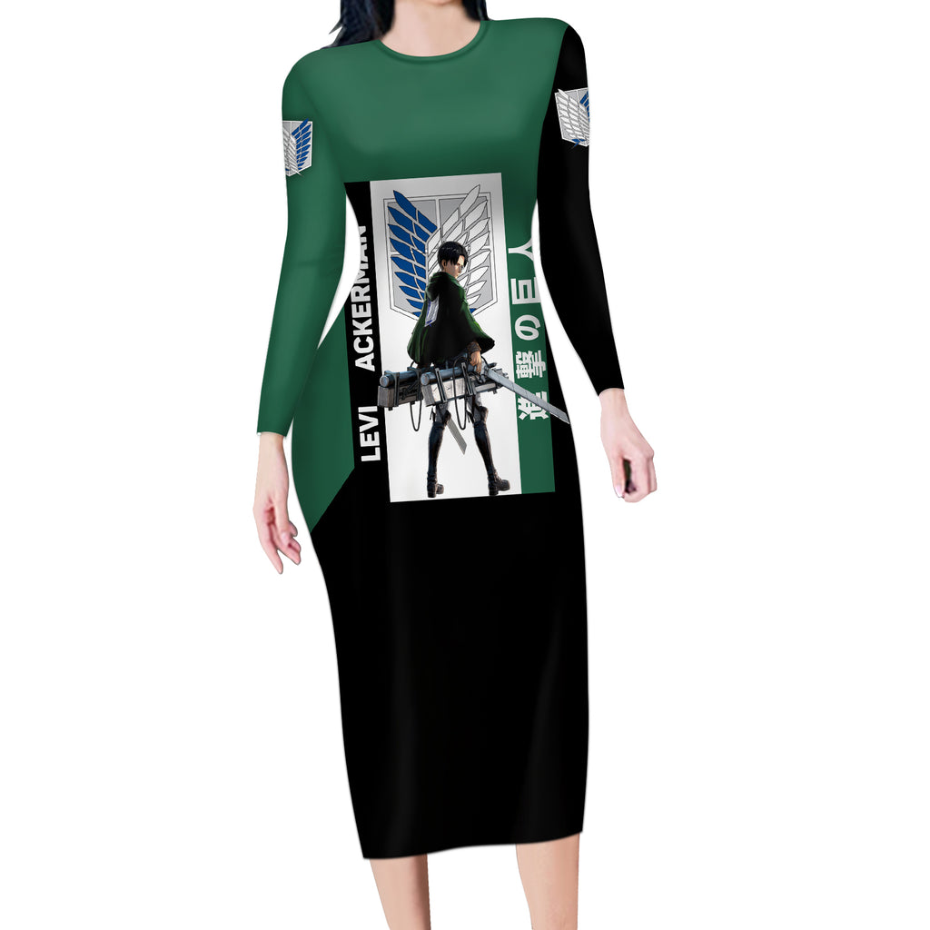 Levi Ackerman Long Sleeve Bodycon Dress