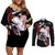 Mitsuri Kanroji Japan Style Couples Matching Off Shoulder Short Dress and Long Sleeve Button Shirt
