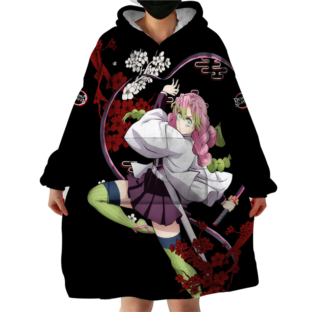 Mitsuri Kanroji Japan Style Wearable Blanket Hoodie