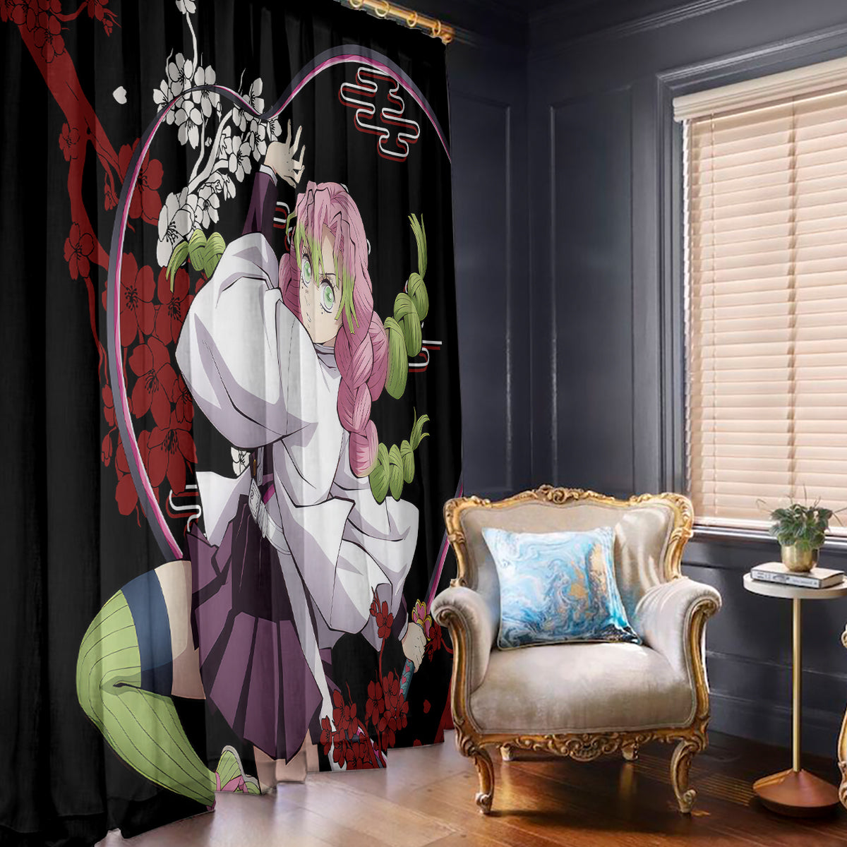 Mitsuri Kanroji Japan Style Window Curtain