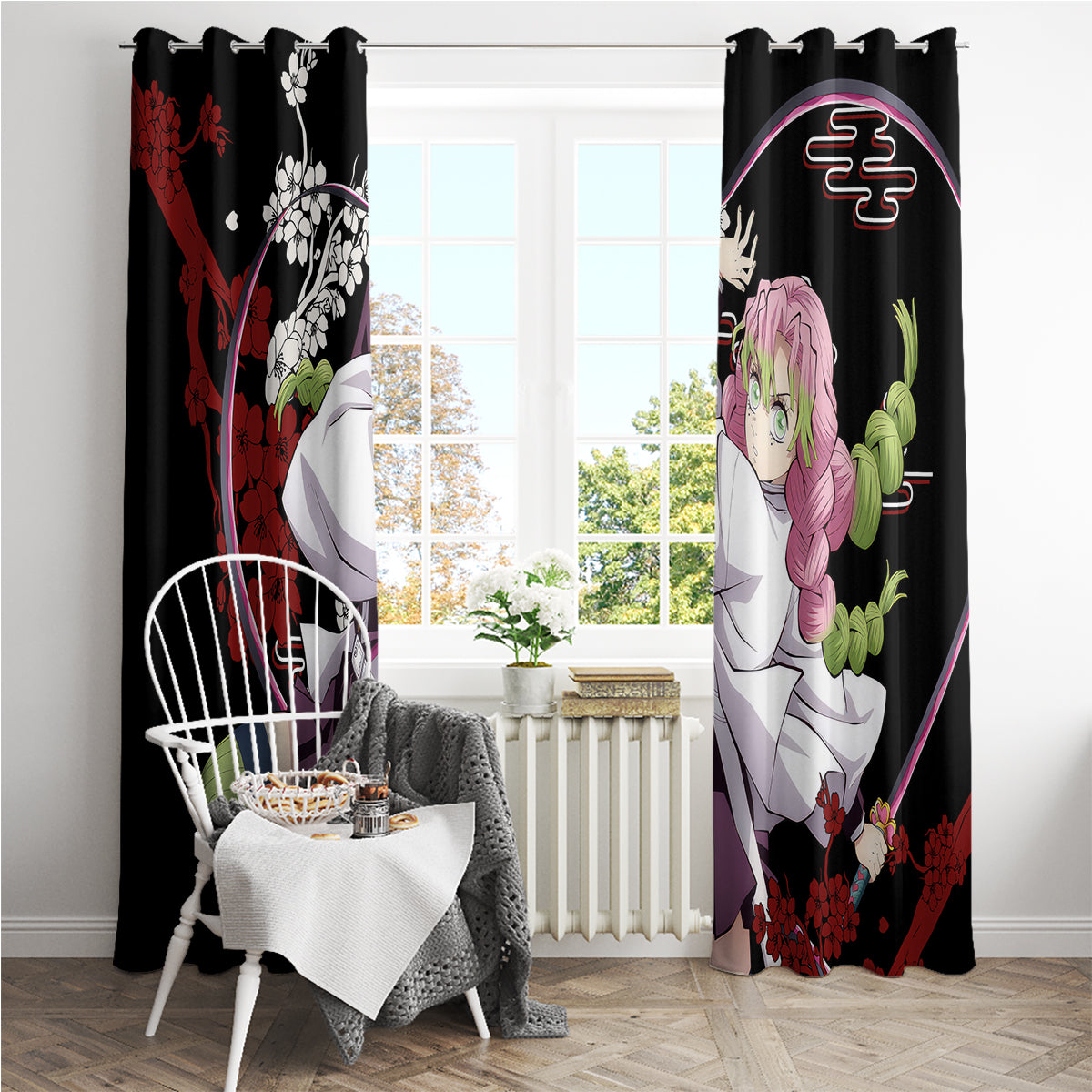 Mitsuri Kanroji Japan Style Window Curtain