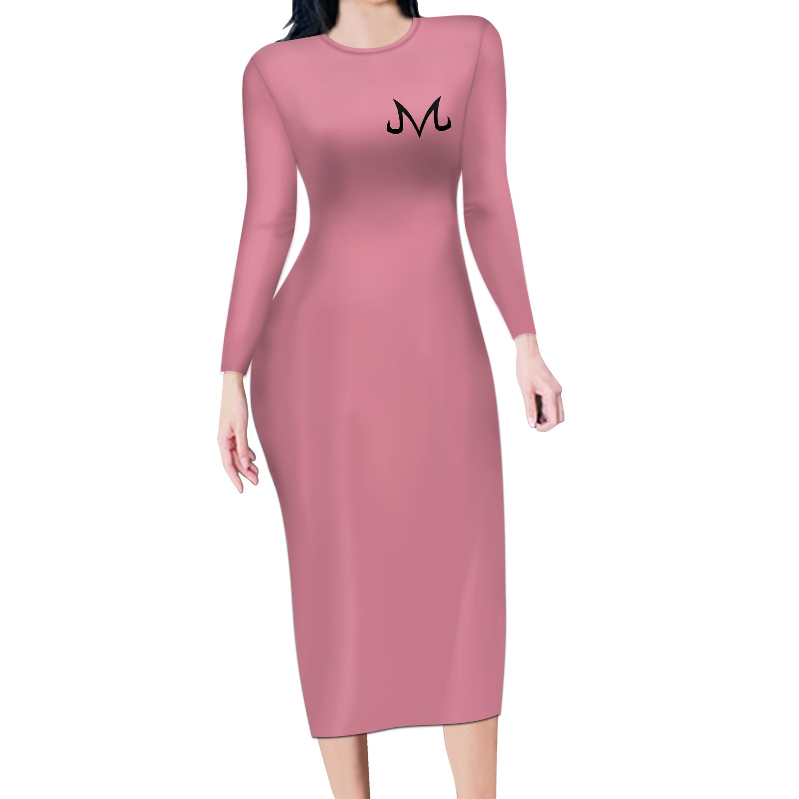Majin Buu Dragon Ball Anime Long Sleeve Bodycon Dress