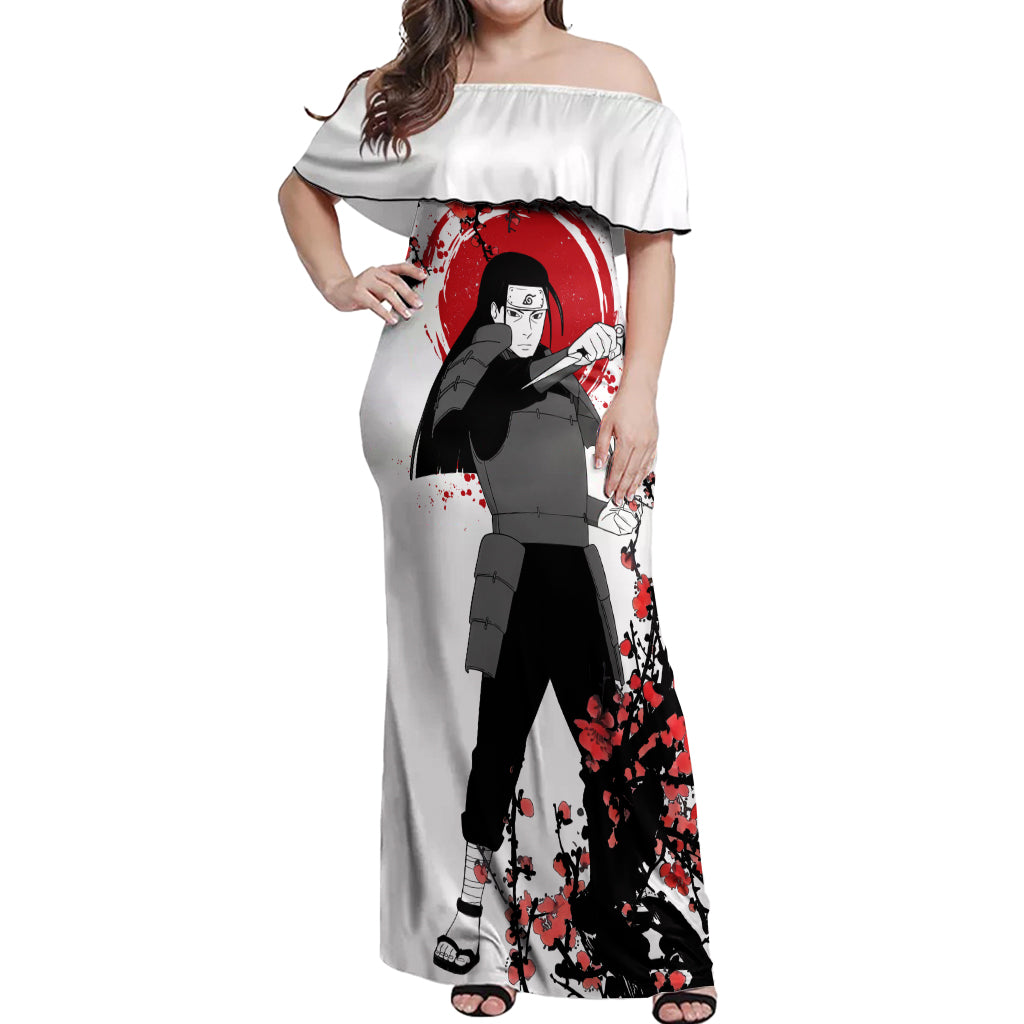 Senju Hashirama Japan Style Anime Off Shoulder Maxi Dress