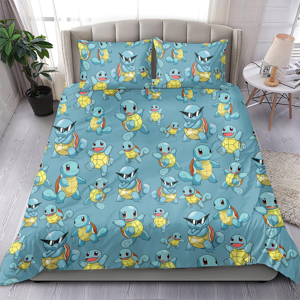 Squirtle Clothes Pattern Style Bedding Set