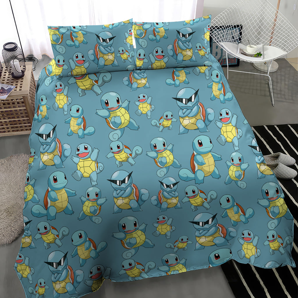 Squirtle Clothes Pattern Style Bedding Set