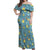 Squirtle Clothes Pattern Style Off Shoulder Maxi Dress