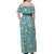 Squirtle Clothes Pattern Style Off Shoulder Maxi Dress