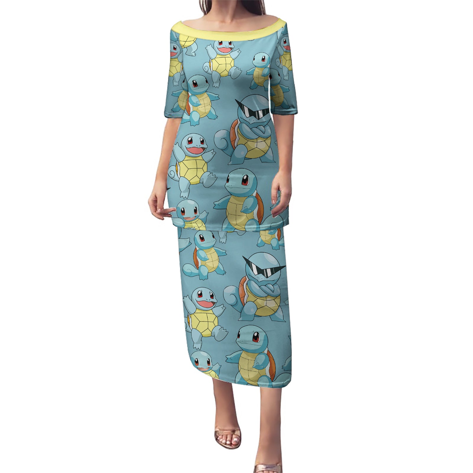 Squirtle Clothes Pattern Style Puletasi