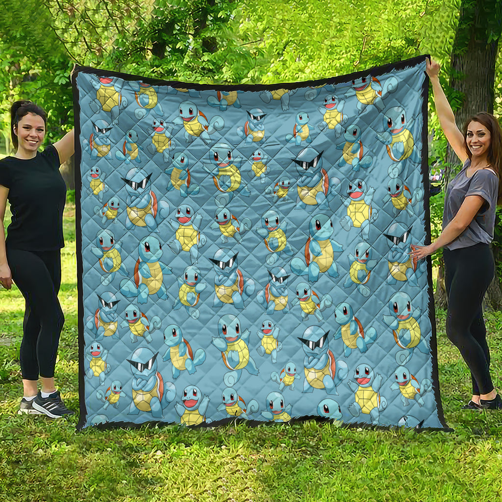 Squirtle Clothes Pattern Style Quilt