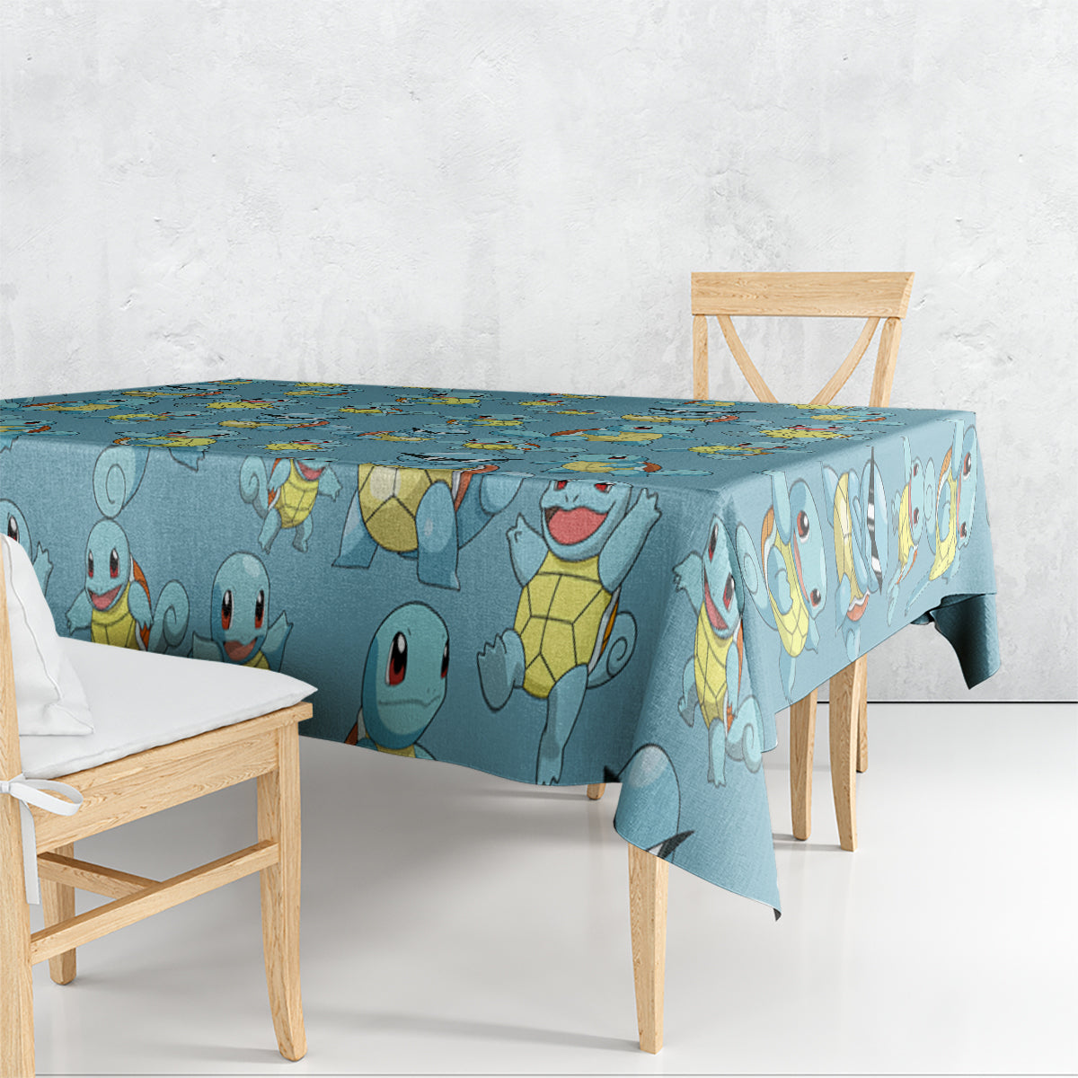 Squirtle Clothes Pattern Style Tablecloth
