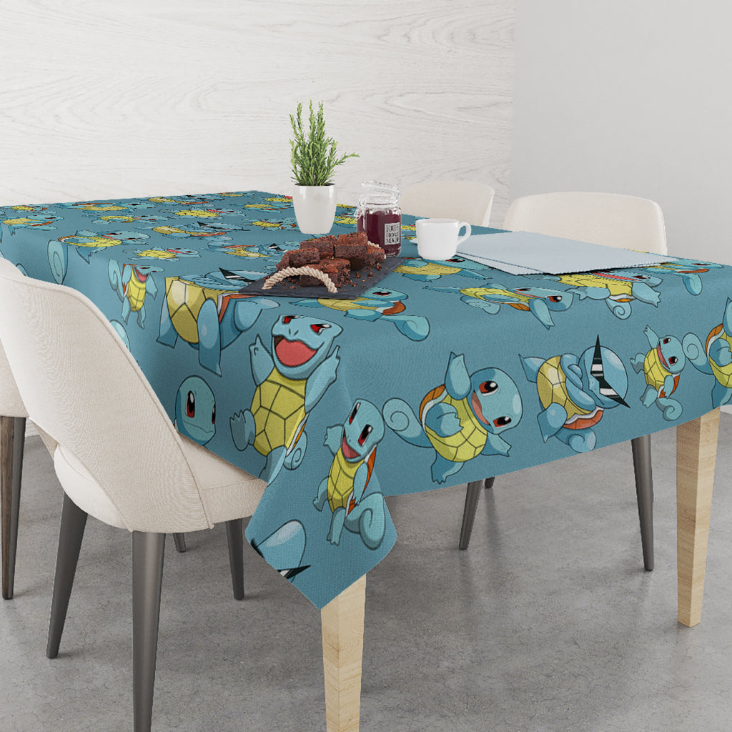 Squirtle Clothes Pattern Style Tablecloth