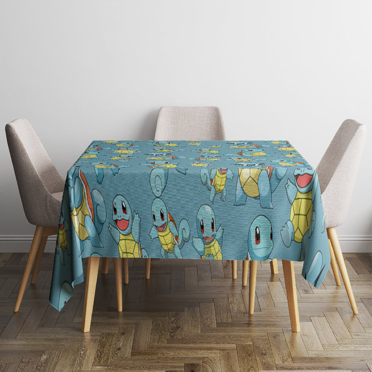 Squirtle Clothes Pattern Style Tablecloth