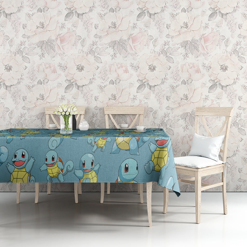 Squirtle Clothes Pattern Style Tablecloth
