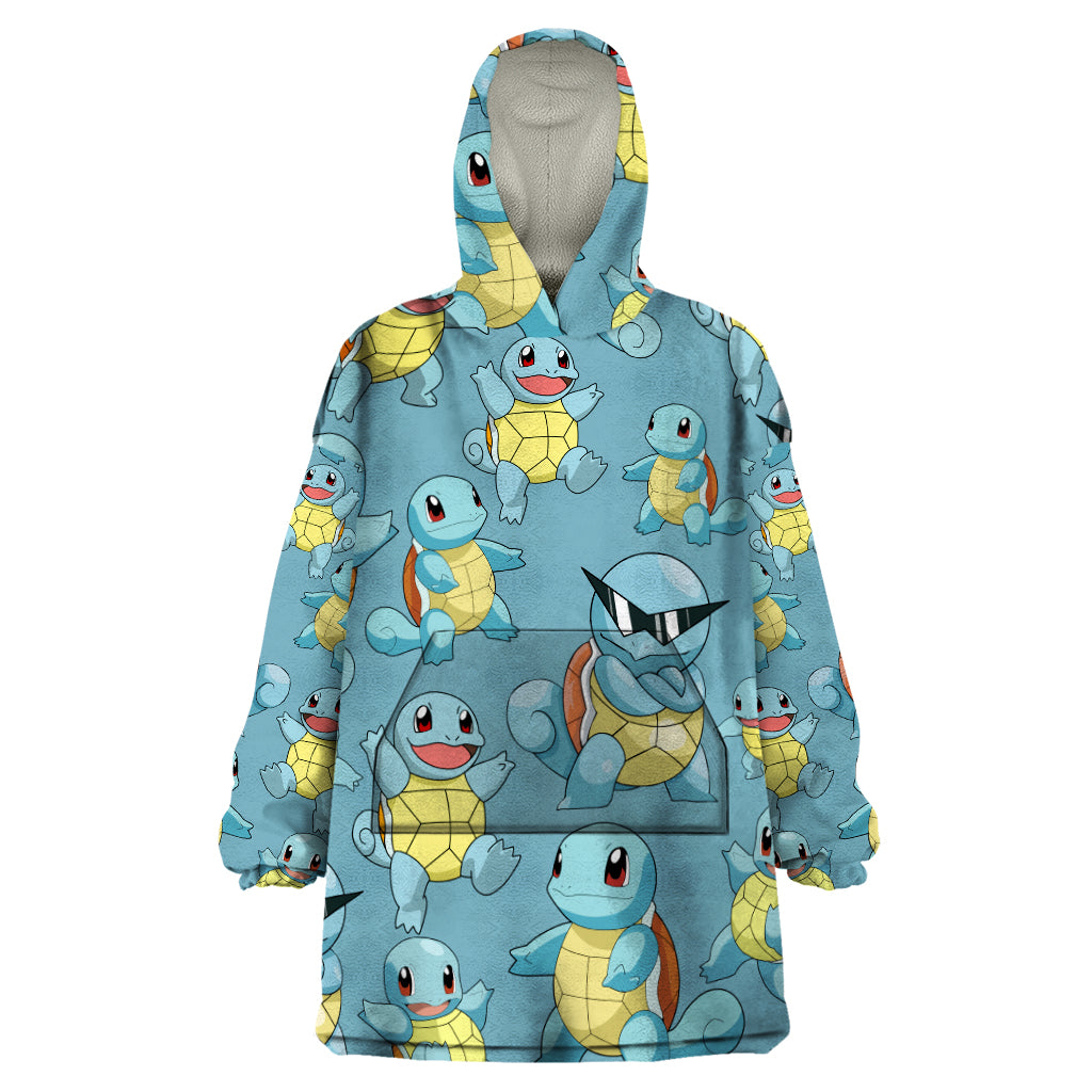 Squirtle Clothes Pattern Style Wearable Blanket Hoodie