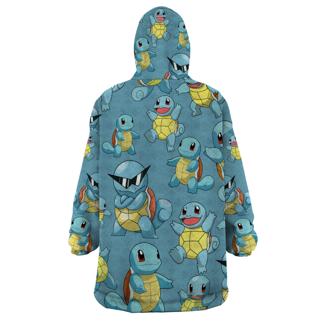 Squirtle Clothes Pattern Style Wearable Blanket Hoodie