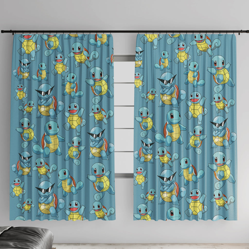 Squirtle Clothes Pattern Style Window Curtain