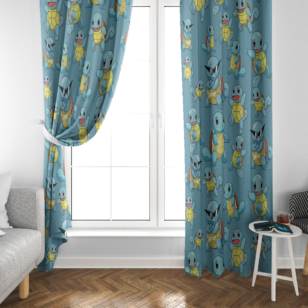 Squirtle Clothes Pattern Style Window Curtain