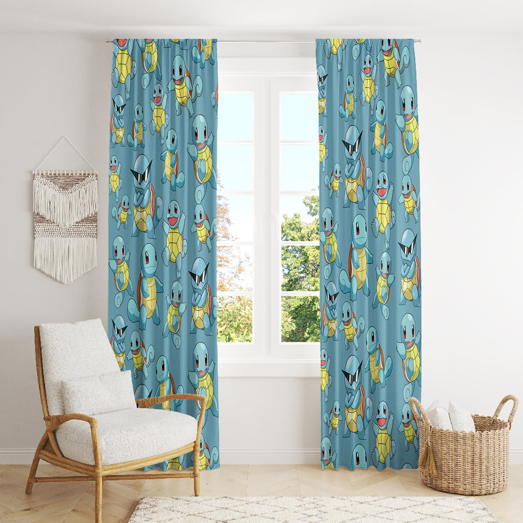 Squirtle Clothes Pattern Style Window Curtain