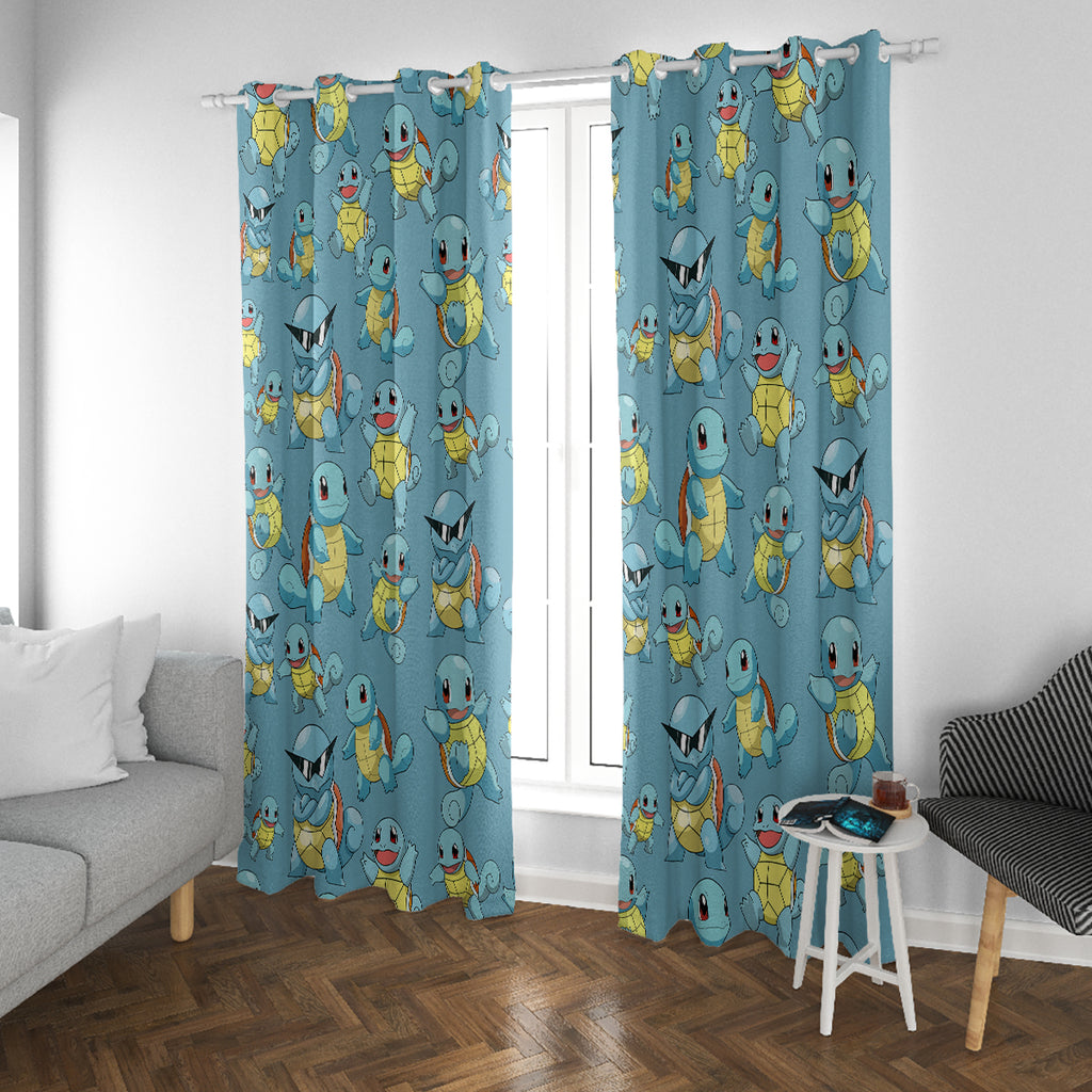 Squirtle Clothes Pattern Style Window Curtain