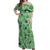 Sceptile Pattern Style Off Shoulder Maxi Dress